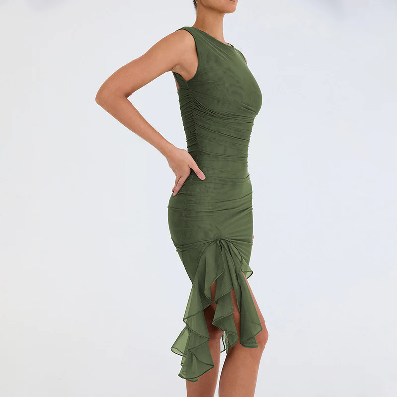 Zensa | Midi ruffle dress