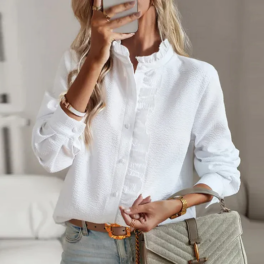 Classy Long Sleeve Plain Top