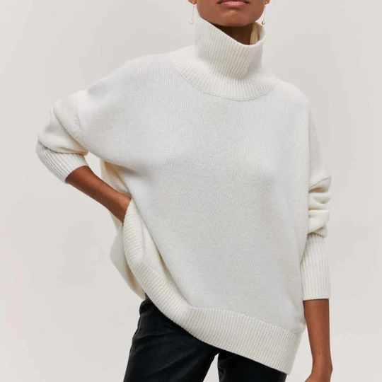 Amélie - Oversized Cotton Turtleneck Sweater 