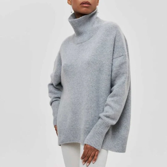 Amélie - Oversized Cotton Turtleneck Sweater 