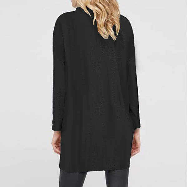 Veronica - Black Plain Long Sleeve Top