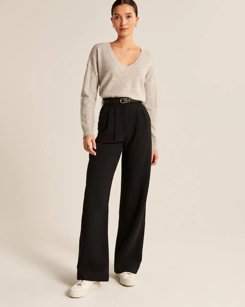 Black Wide Legged Trousers 