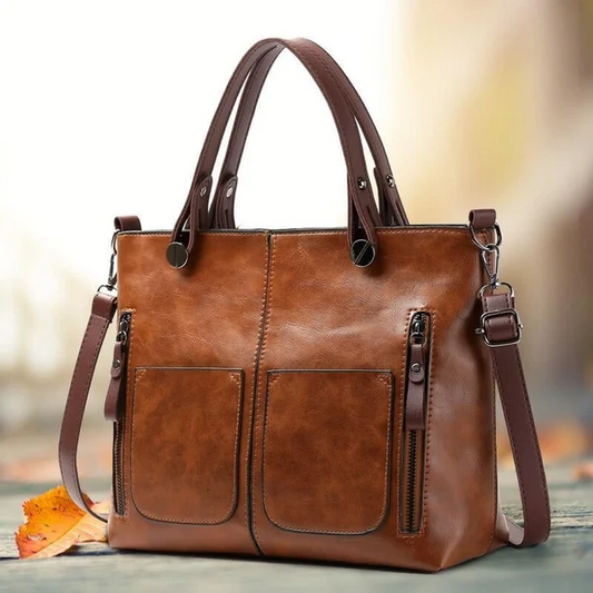 Vintage Leather Shoulder Bag for Ladies