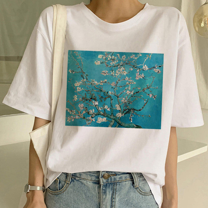 Van Gogh Oil Painting Print T-Shirt