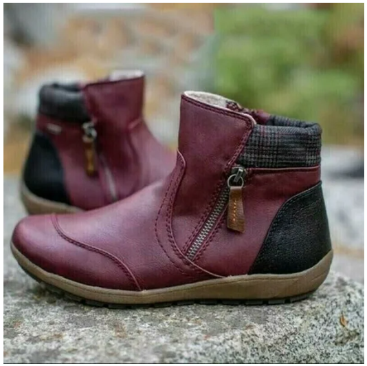 Women Zipper Waterproof Ankle-Support Boots - SHOCK SALE for a limited time!